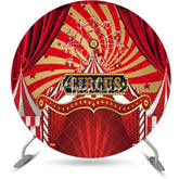 Aperturee - Round Red Gorgeous Circus Tent Backdrop For Party